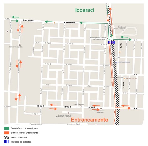 Mapa - Desvio - BRT